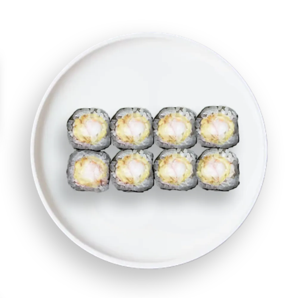 Hosomaki ebi w tempurze