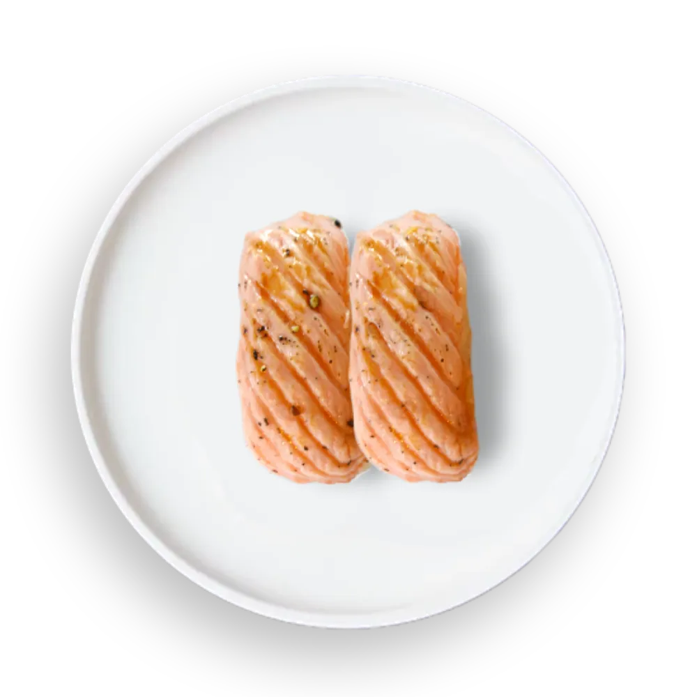 Nigiri łosoś opalany